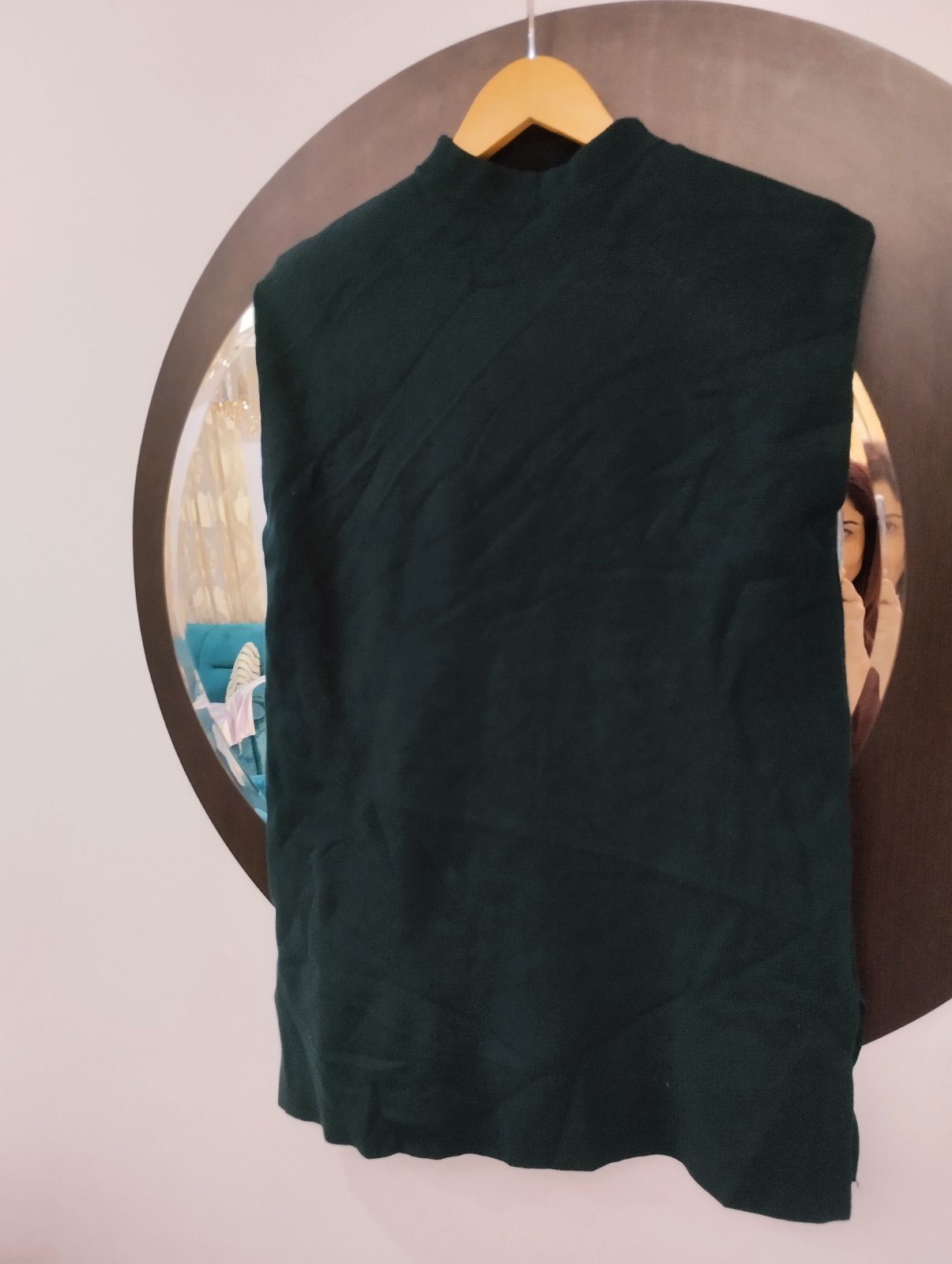 Gilet d'extérieur vert foncé 🌹 Débardeur sans manches 70 cm Zara