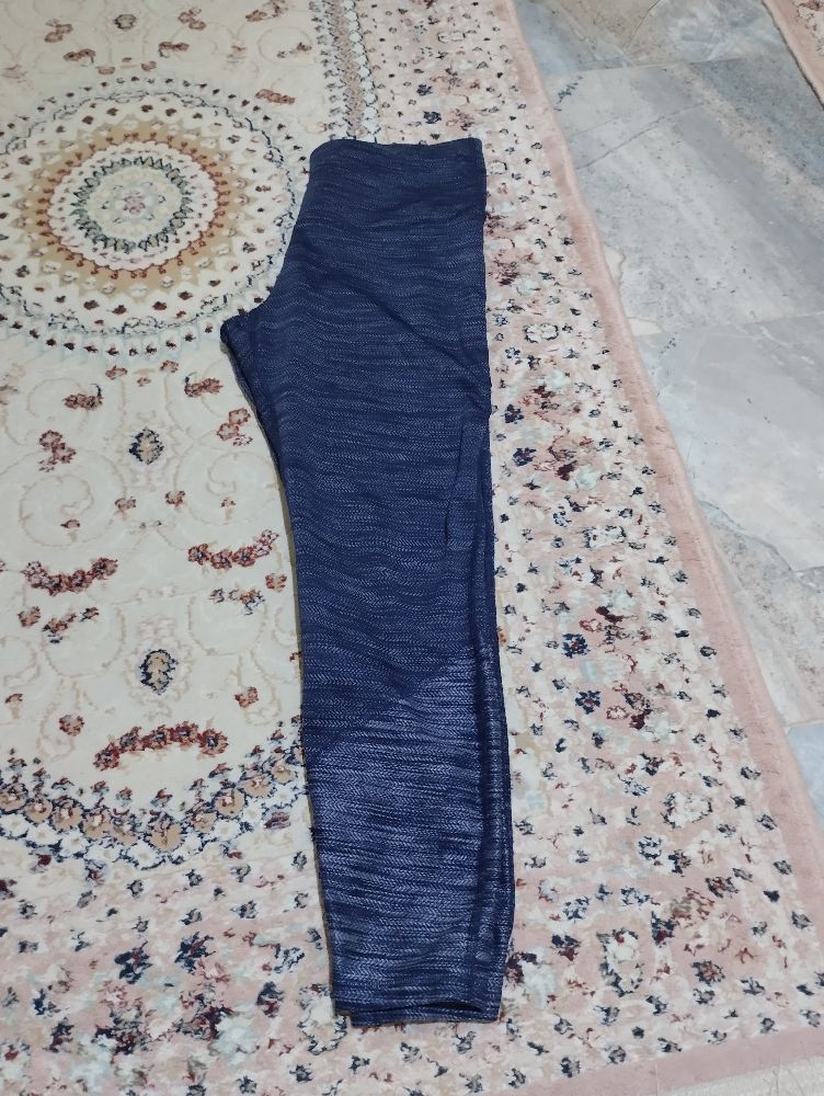 Old Navy Active Womens Size L/G Fitted Go-Dry Leggings Blue Running Pants Gym