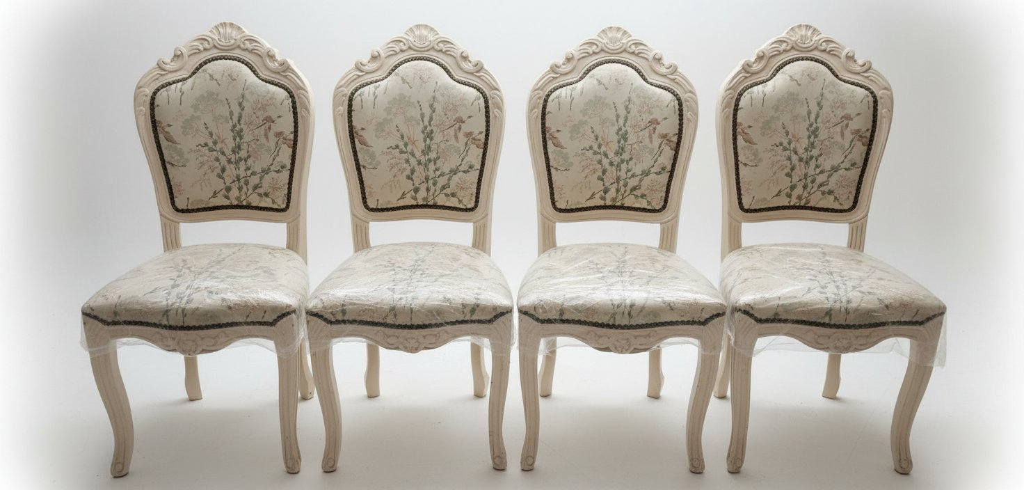 4 Chaises bois rouge bon état 