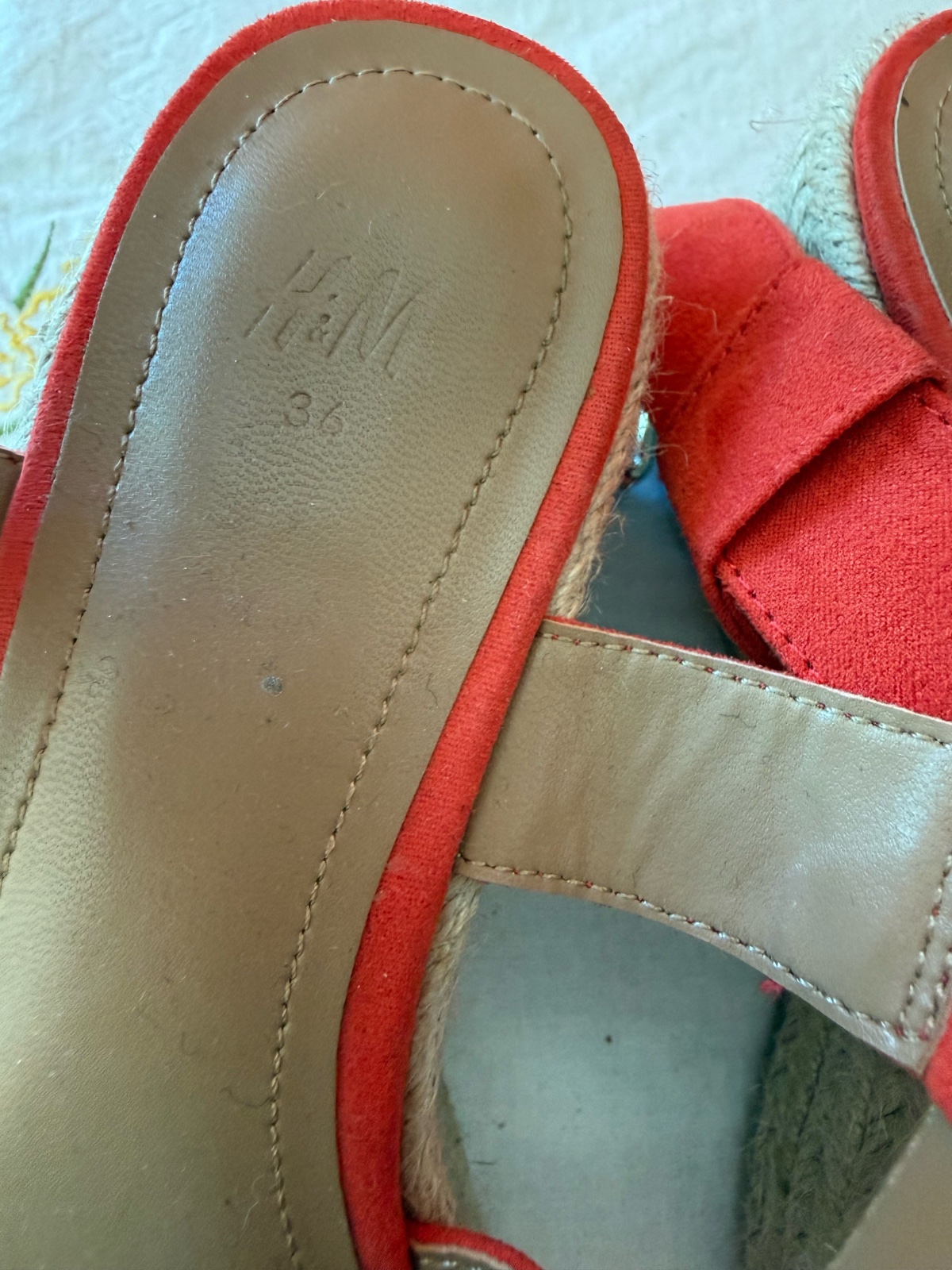 Sandale compemsé rouge femme pointure 37