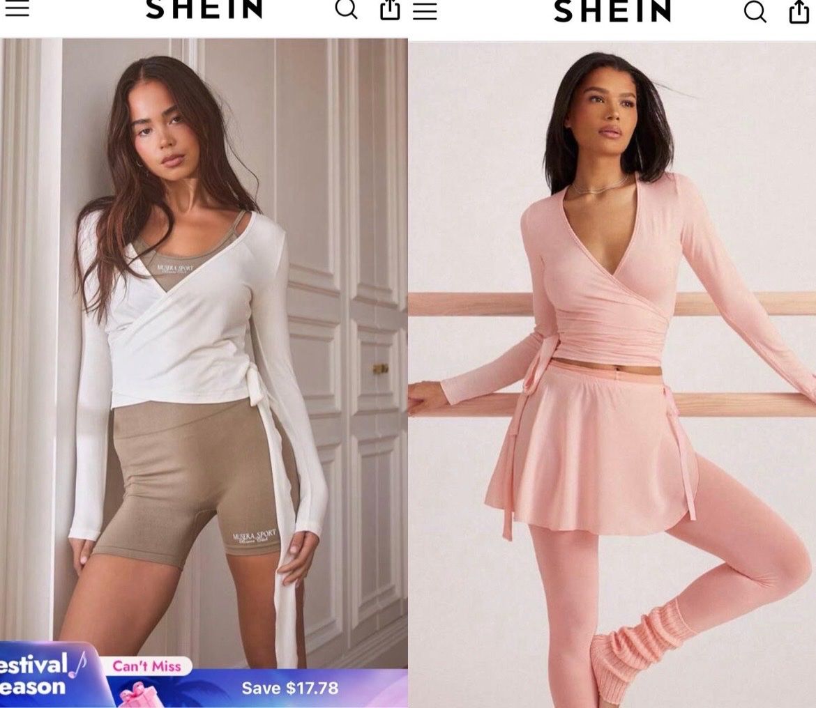 Pack Tops cache coeur / Wrap tops Shein musera