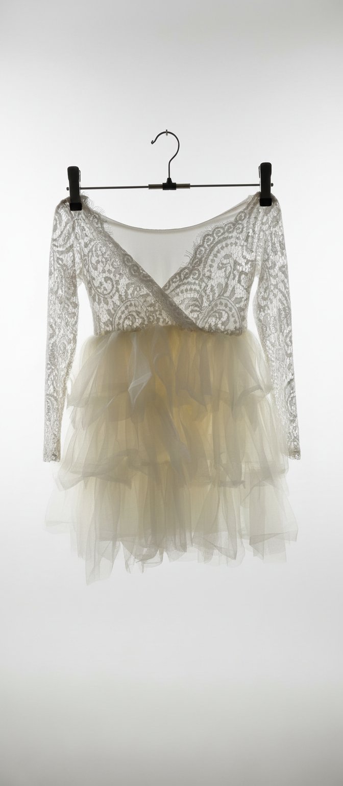 Robe blanche élégante en dentelle et tulle ✨idéale pour 4 à 5 ans