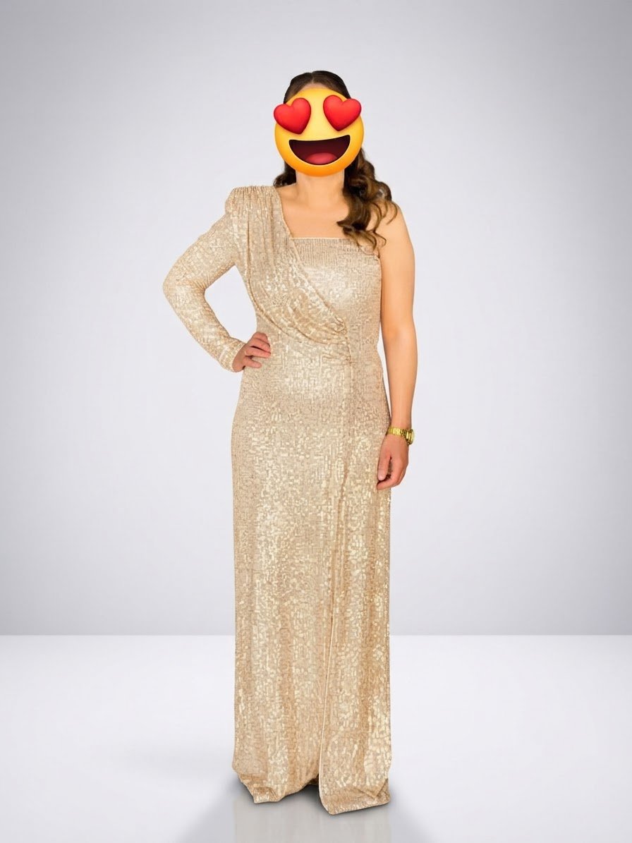 Robe soirée doré 