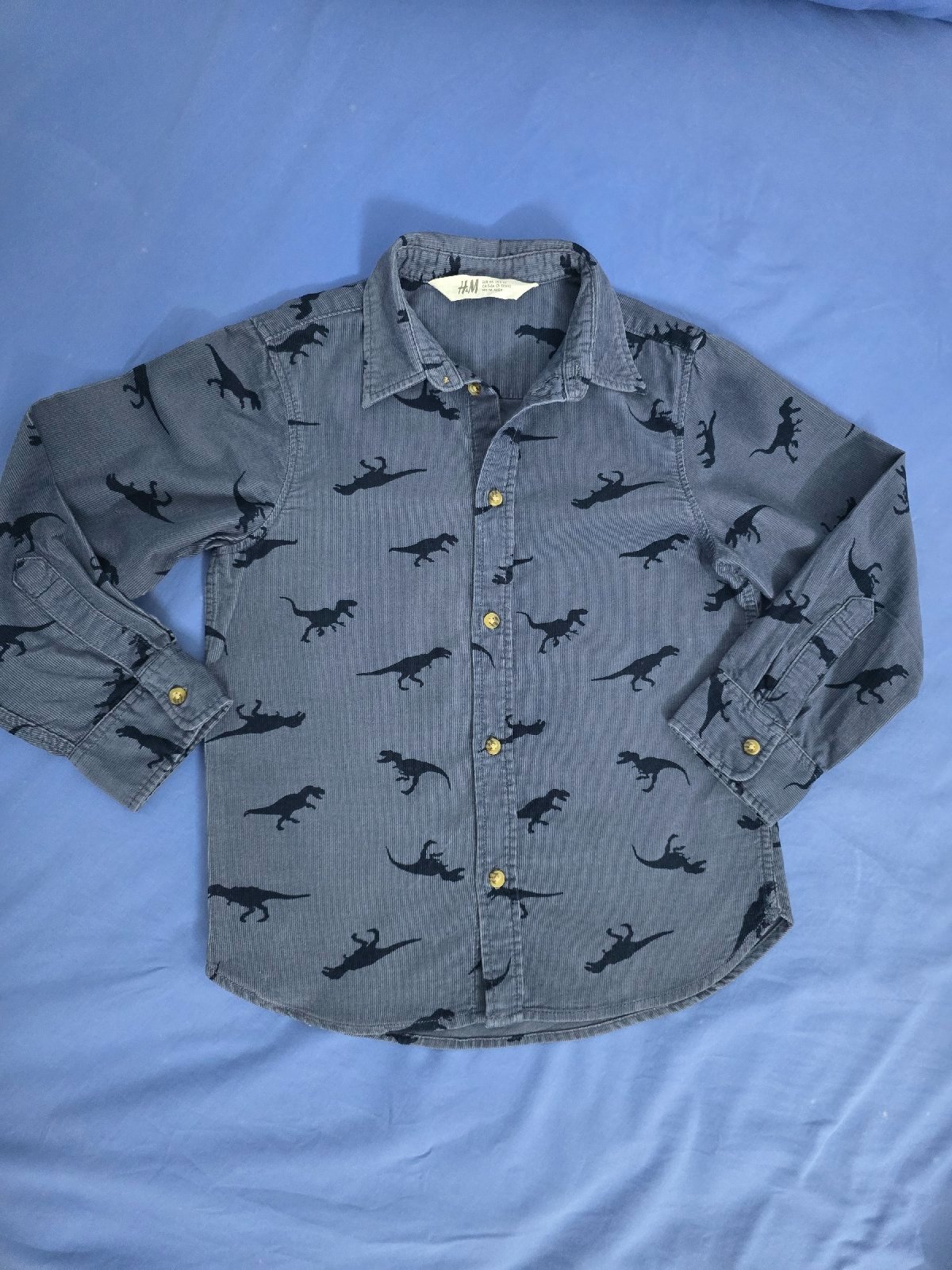 Chemise H&M en velour de coton taille 5 à 6ans