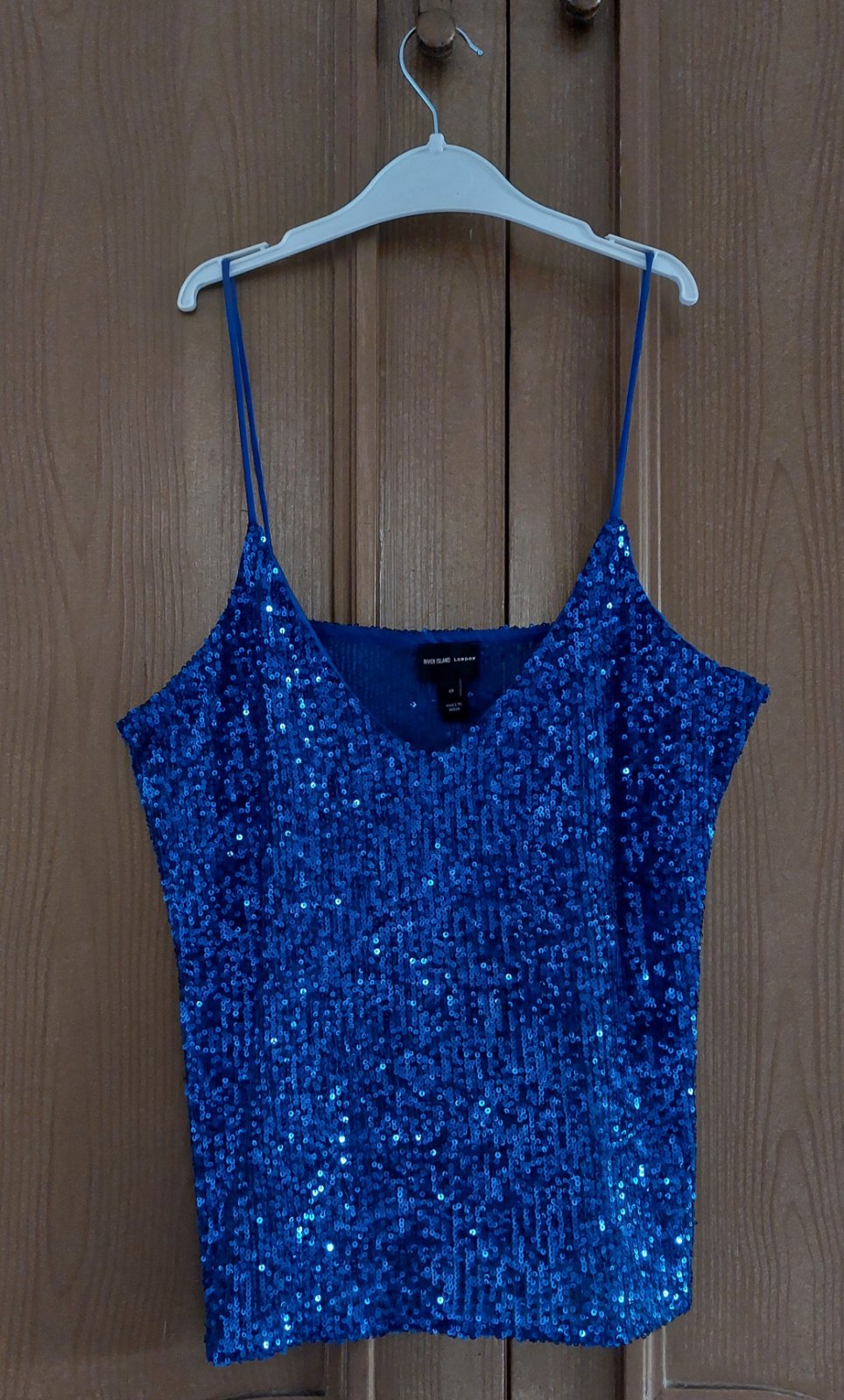 Top Sequin / Taille M / Marque RIVER ISLAND London / Couleur belu roi  