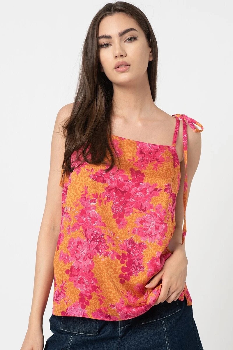 TED BAKER London GWENETH BOW TIE SQUARE NECK CAMI SIZE TB 2 / UK 10 (Taille M) / Neuf sans Étiquette