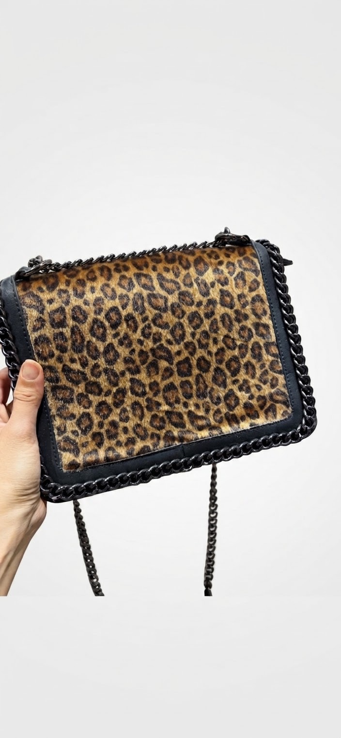 Sac a bandouliere en tigre et noir