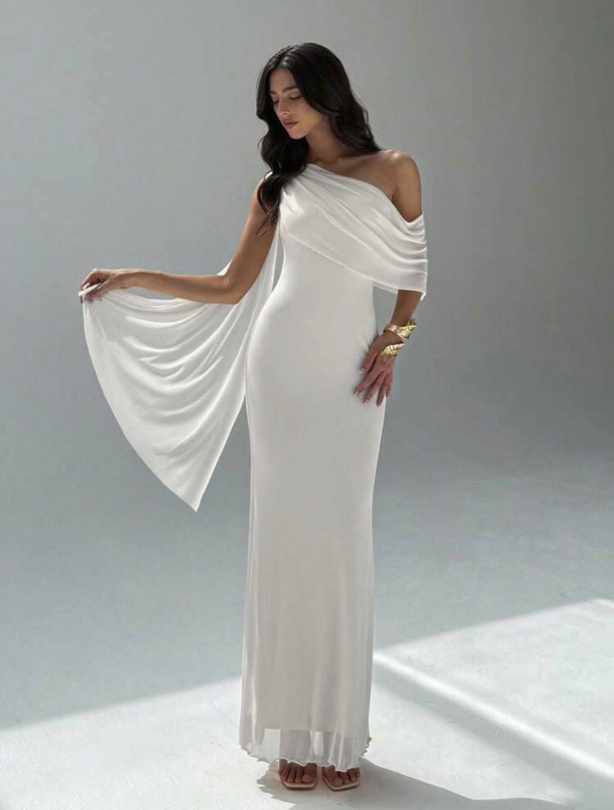 Robe longue blanche Shein