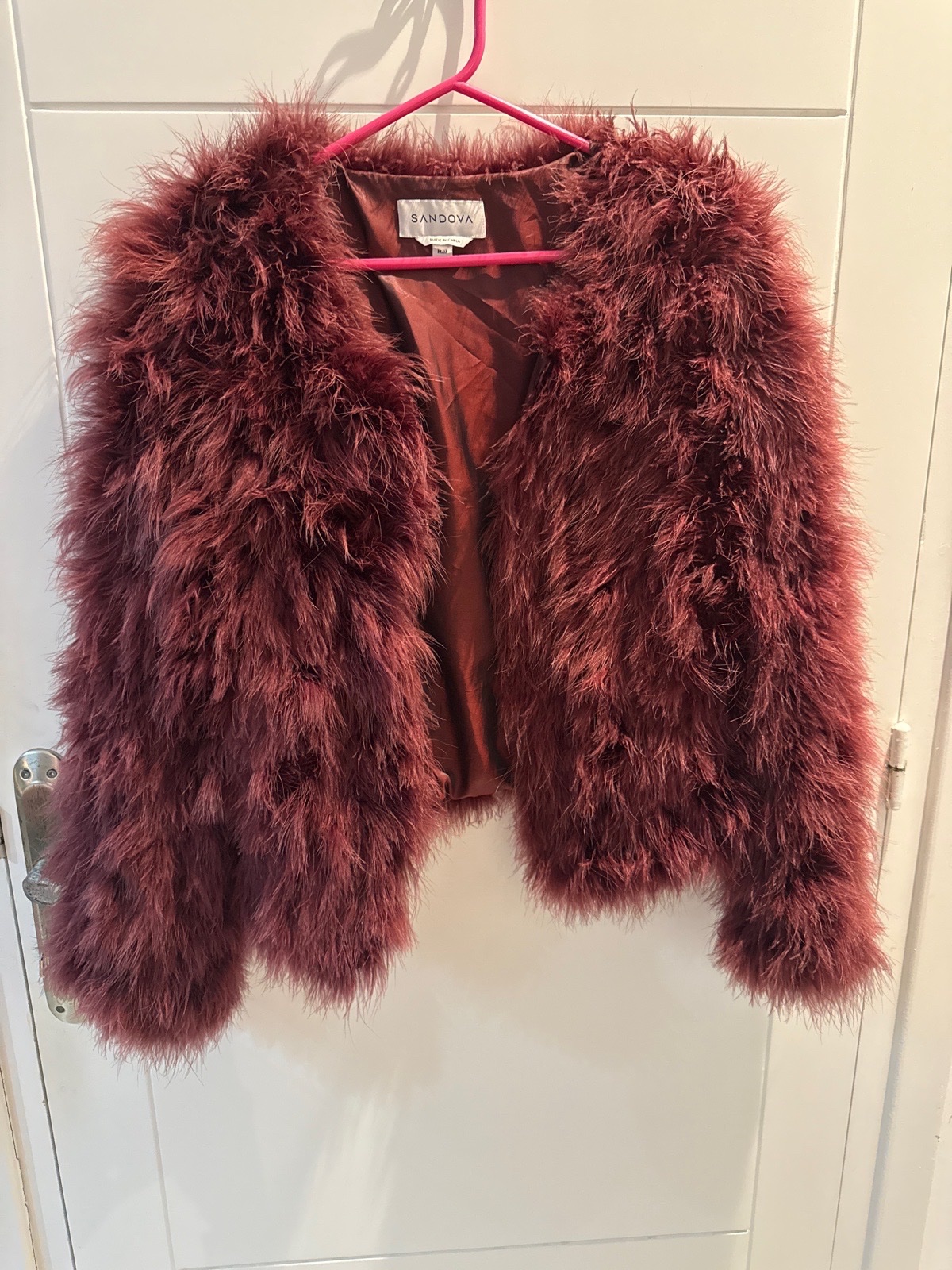 Burgungy vraies plumes 