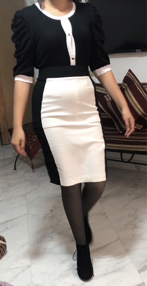 jupe noir et blanc