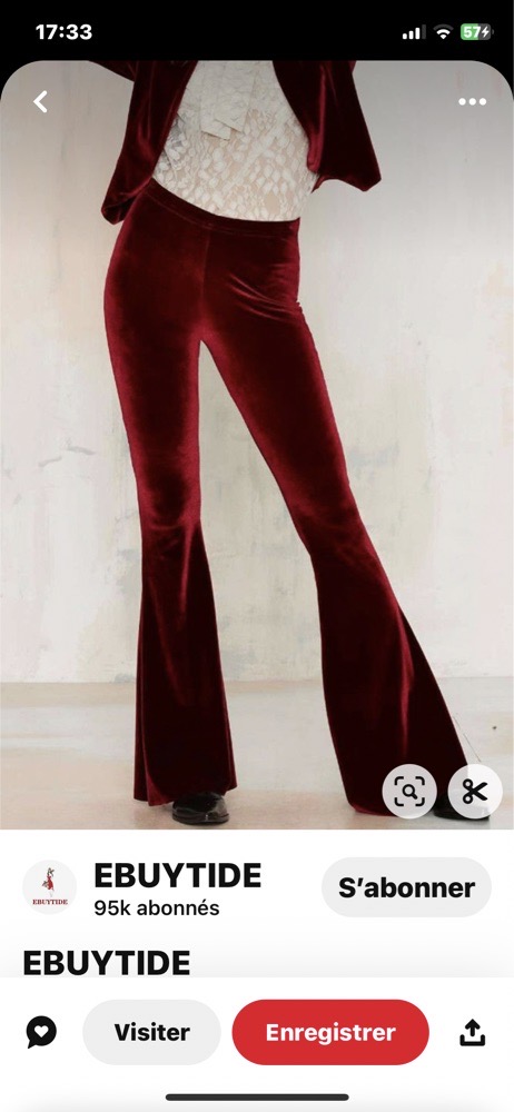 pantalon velour
