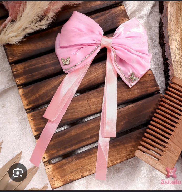 Lots de pinces à cheveux Stradivarius argenté et scintillante est orné de Strasse étincelant formant les mots ' SORRY' ET 'GIRLS' + Pince à cheveux noeud rose