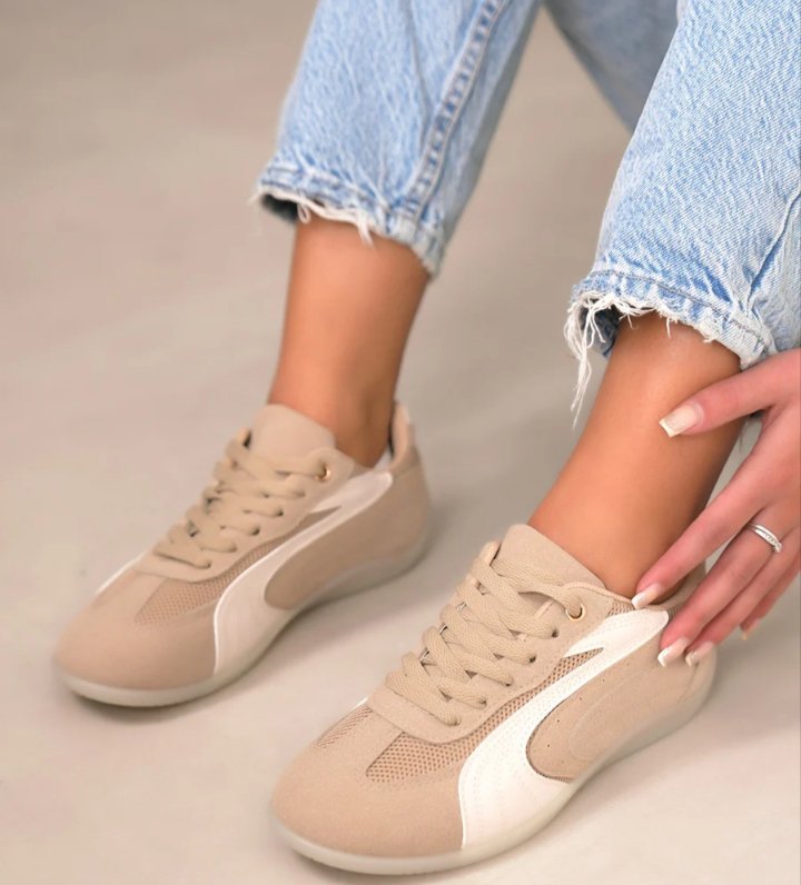 Basket femme beige