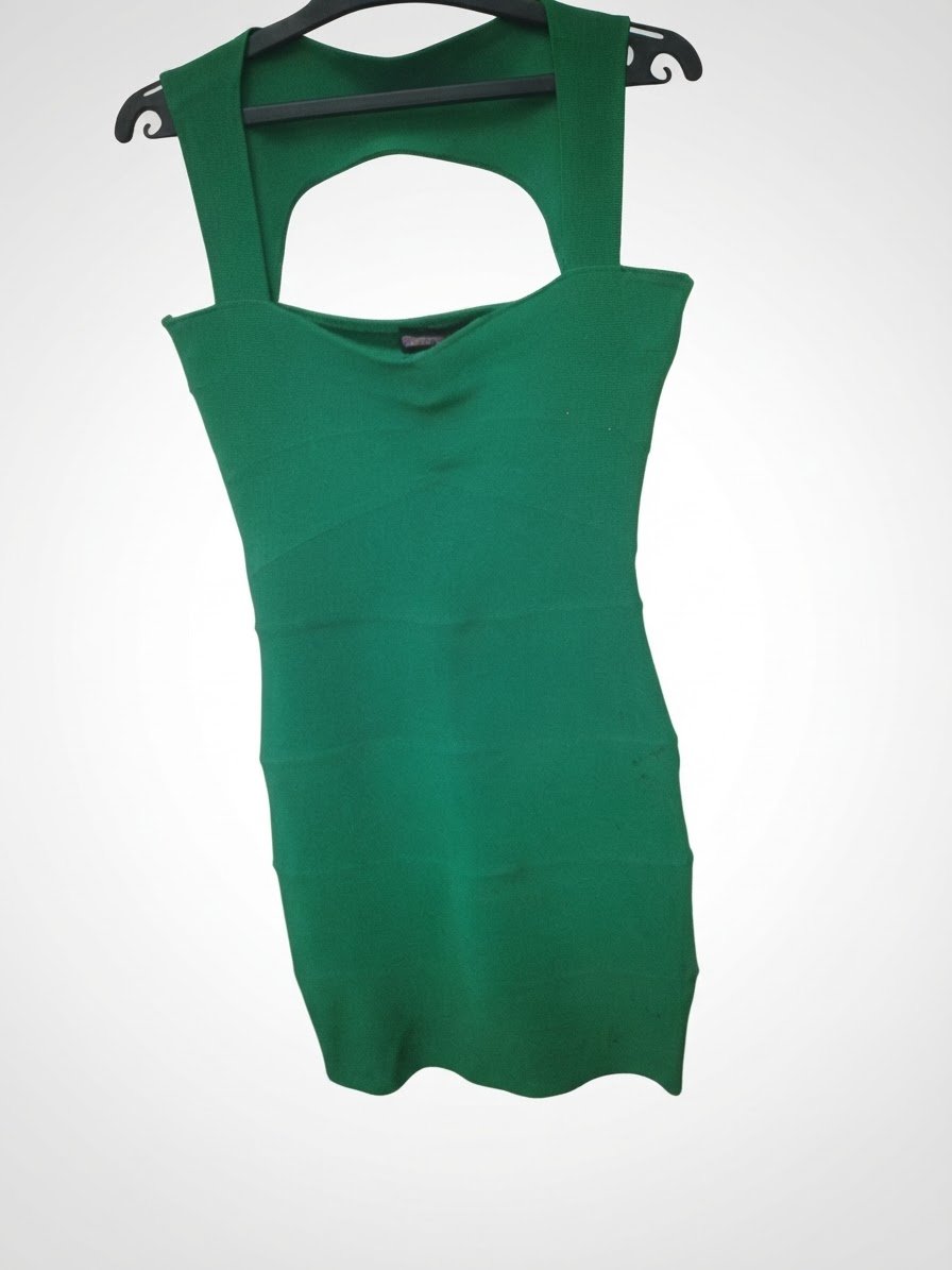 Robe moulante bandage verte - Boohoo