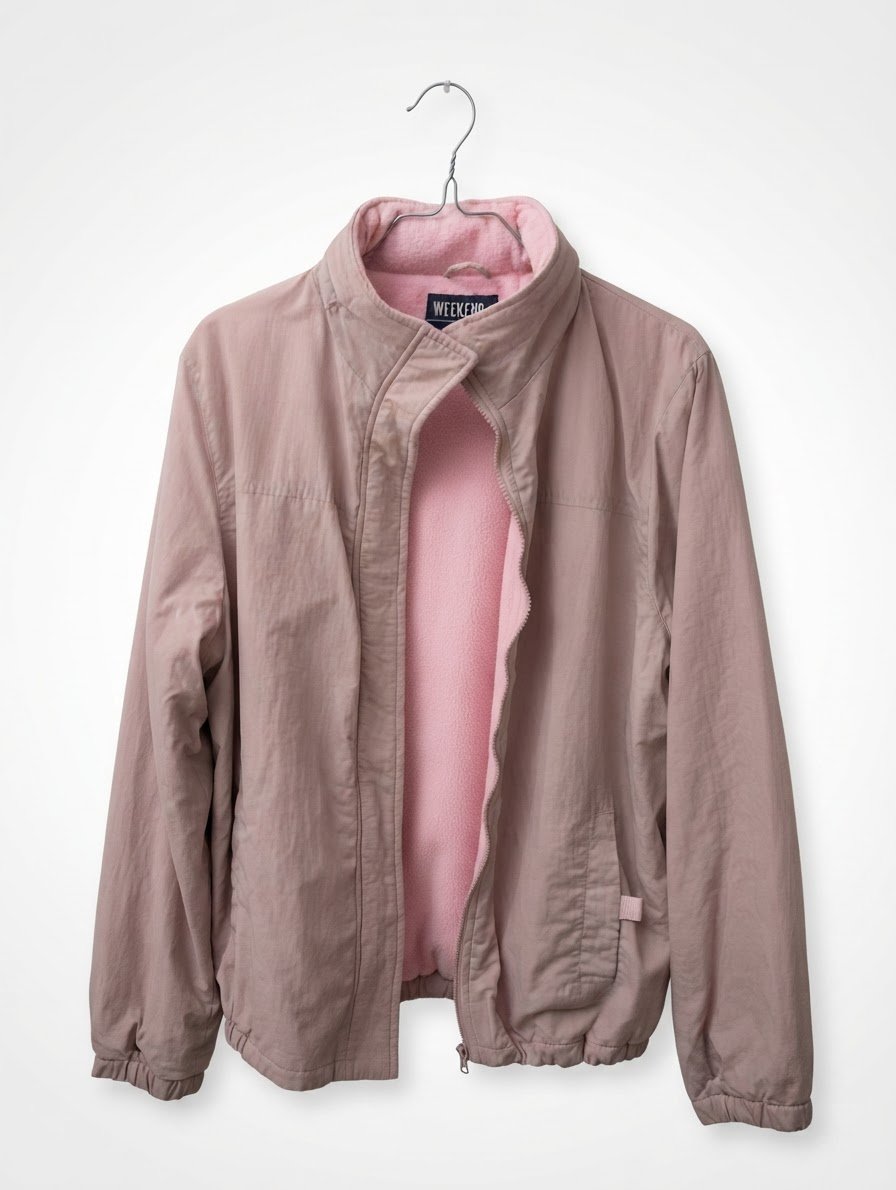 Veste / Coupe-vent doublé polaire rose - WEEKEND (Taille XL / EG)