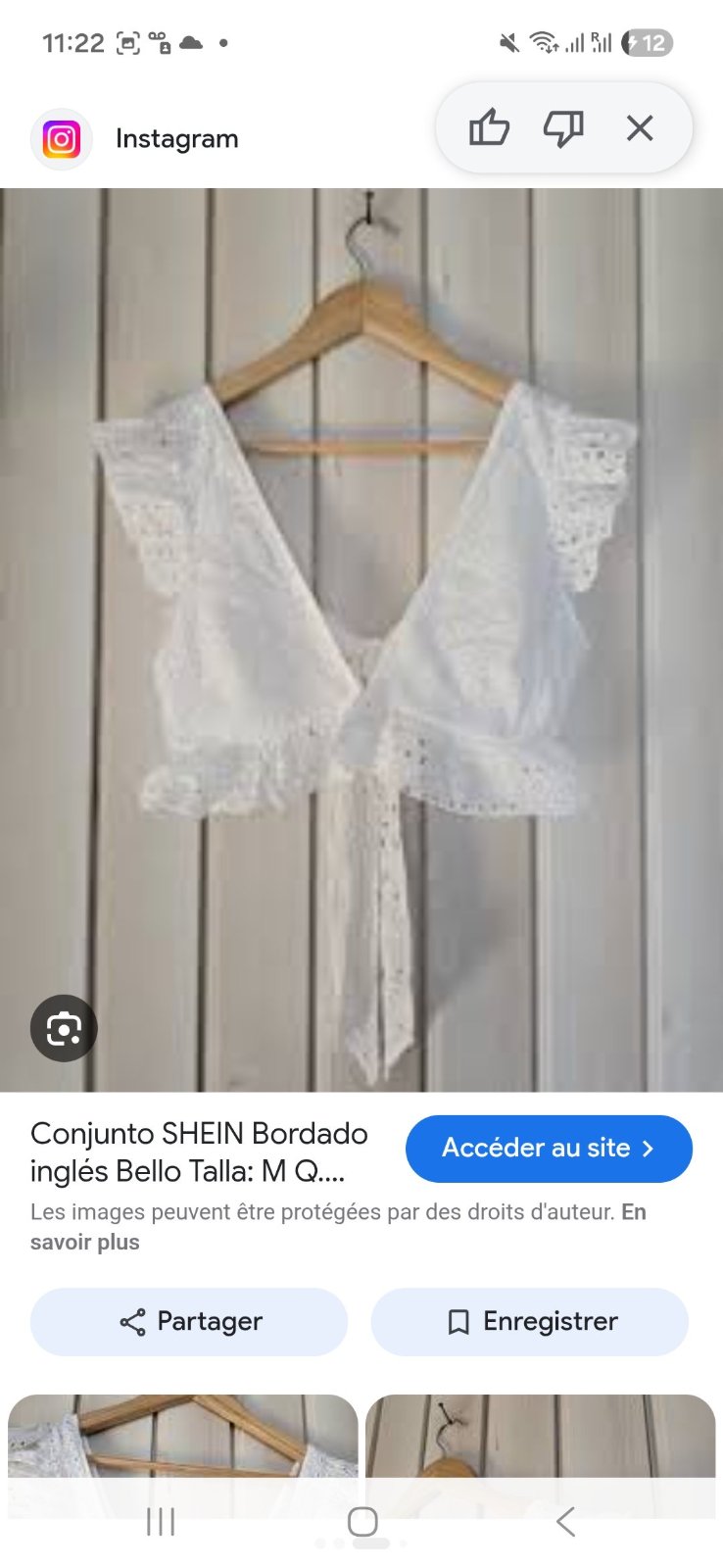Top dentelé shein