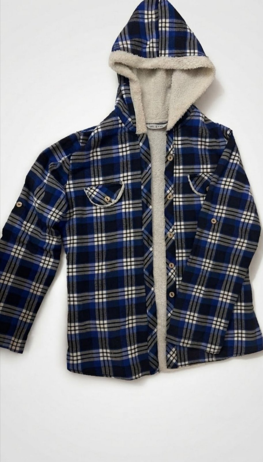 Vest à carreaux bleue
