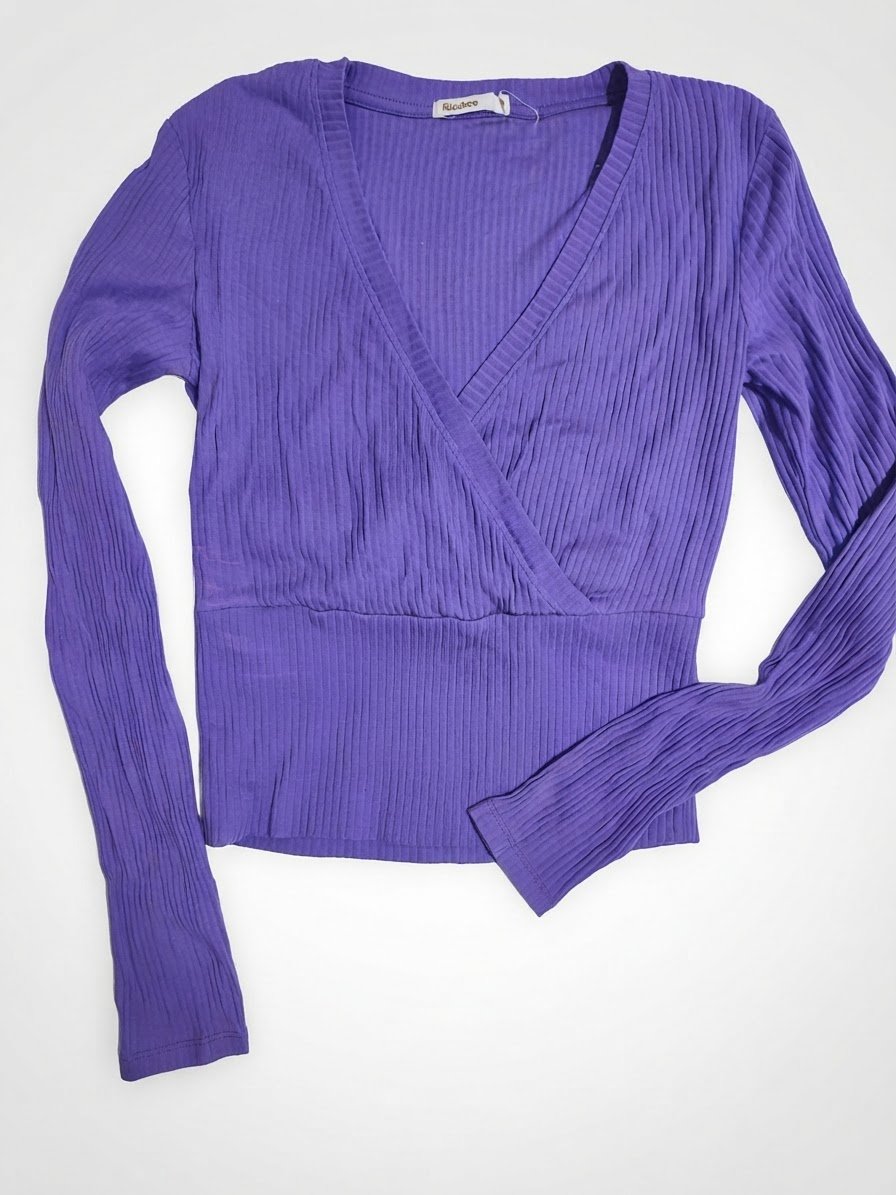Pull violet côtelé 💜