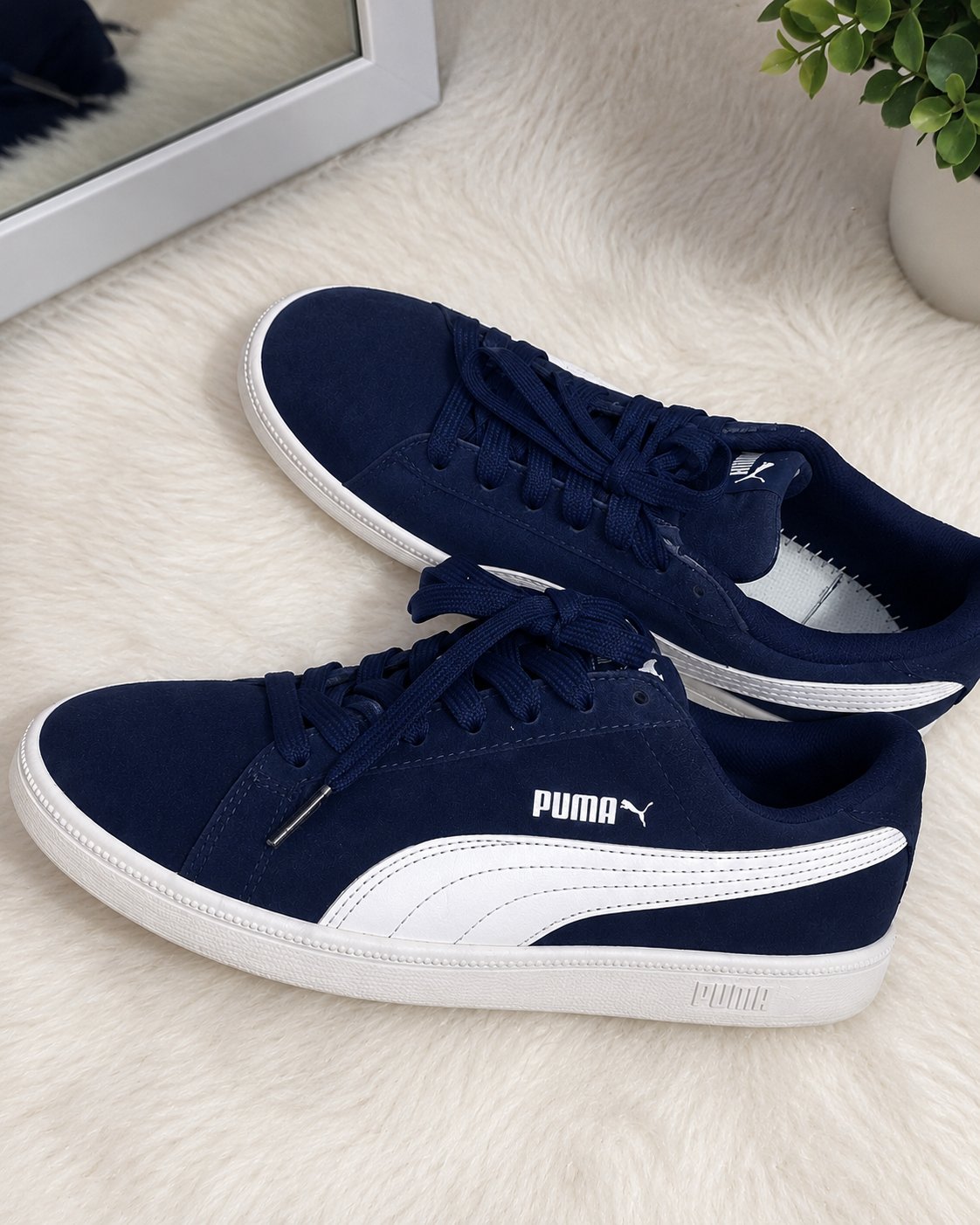 Baskets Puma bleu marine et blanc