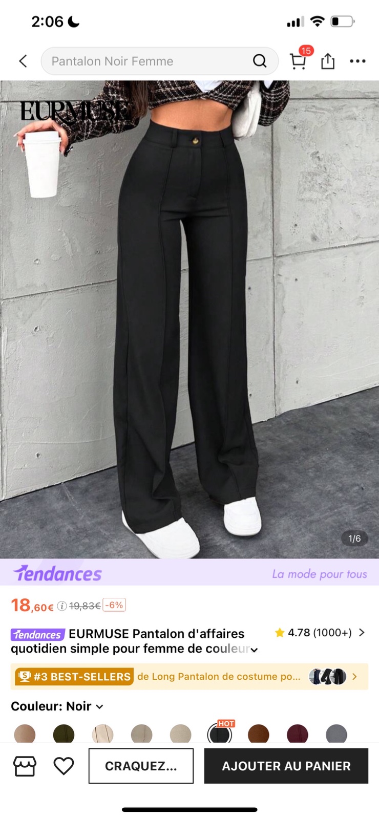 Pantalon noir jamais porté