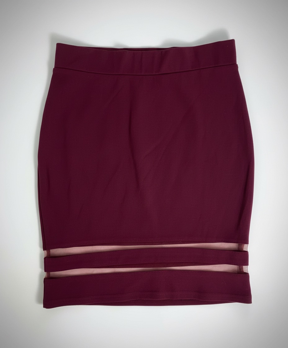 Jupe rouge bordeaux