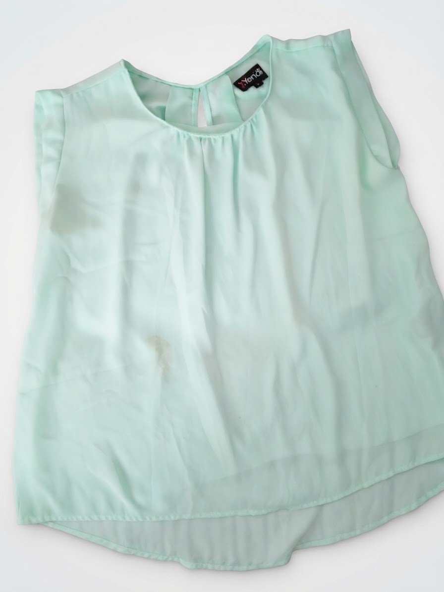 Chemise sans manches chic vert d'eau