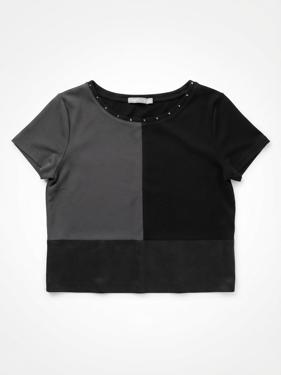 Pull maille et cuir chic