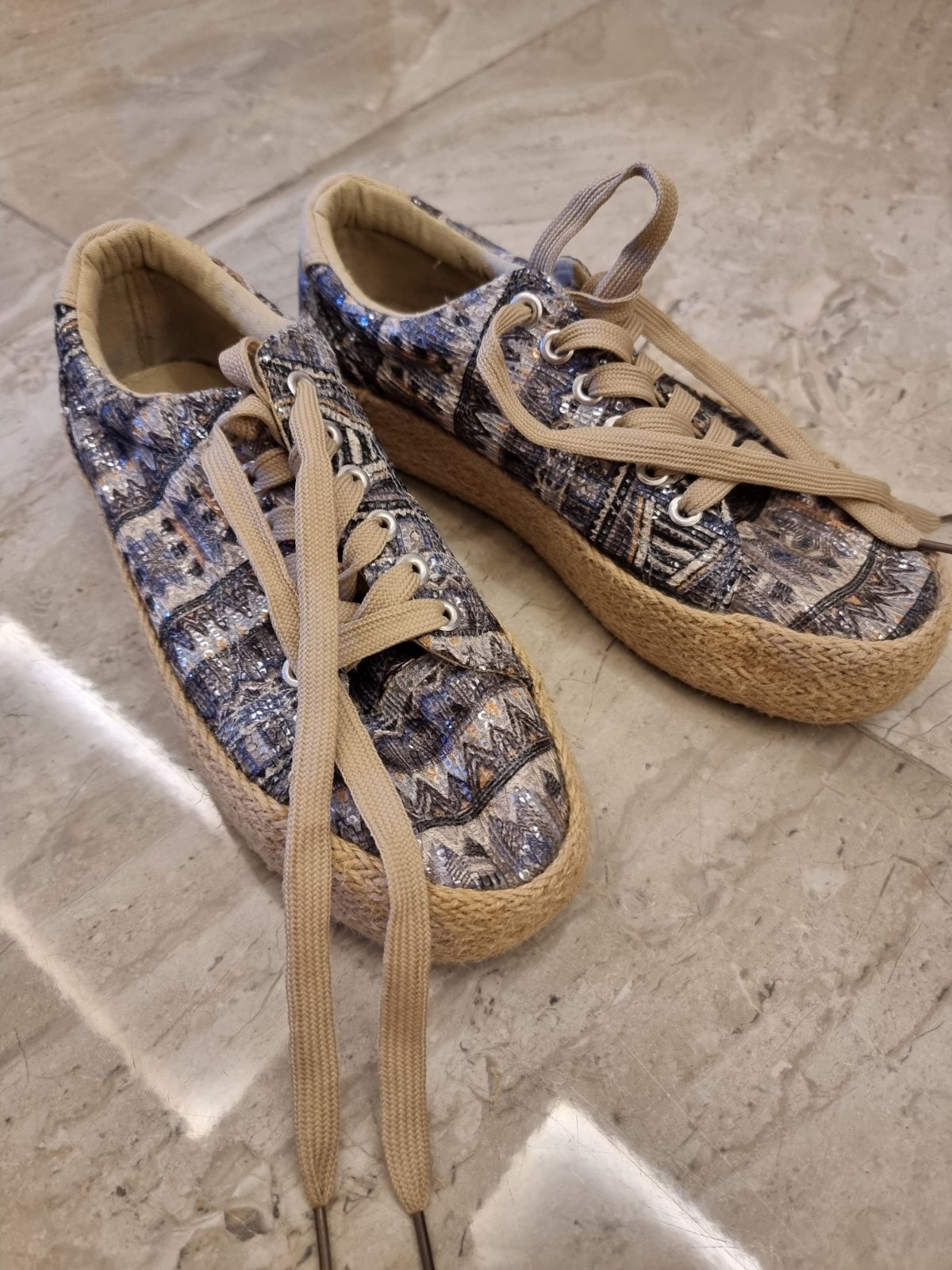 Espadrilles avec semelle en corde/ toile 