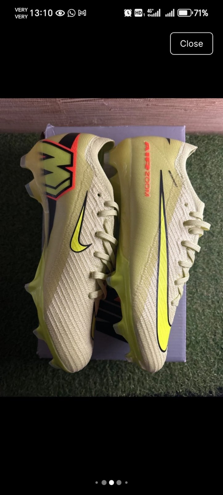 Crampons de football nike mercurial vapor 16 elite Fg Max voltage jaune