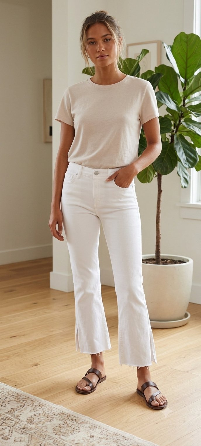 Pantalon zara blanc