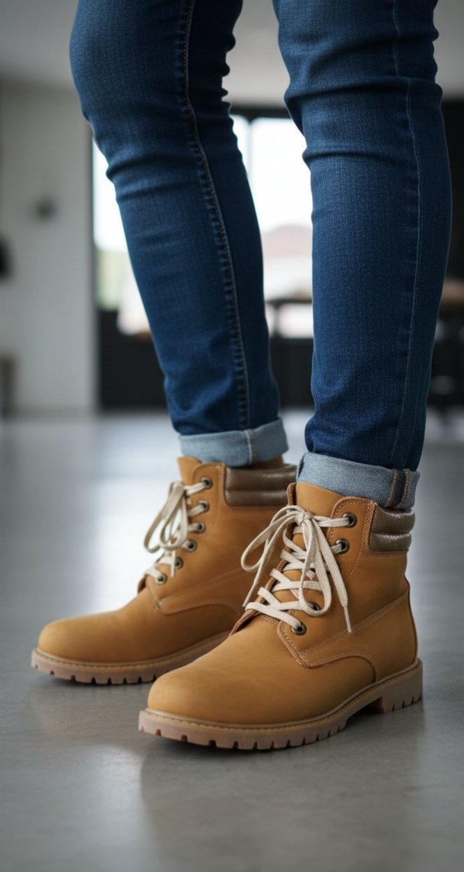 Jolis bottines camel avec les fils en paillettes doré 🌟⭐💫⚡