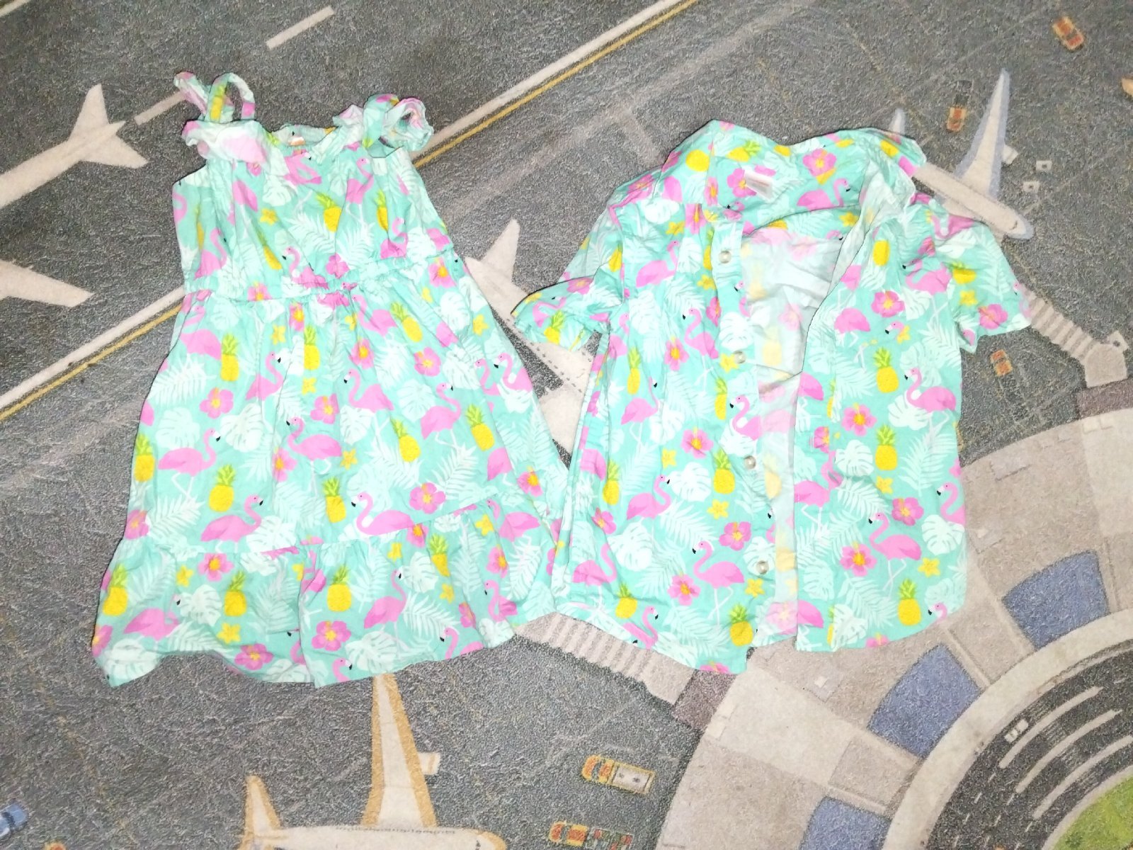 Tenue matchy matchy frère et soeur Flamingo 