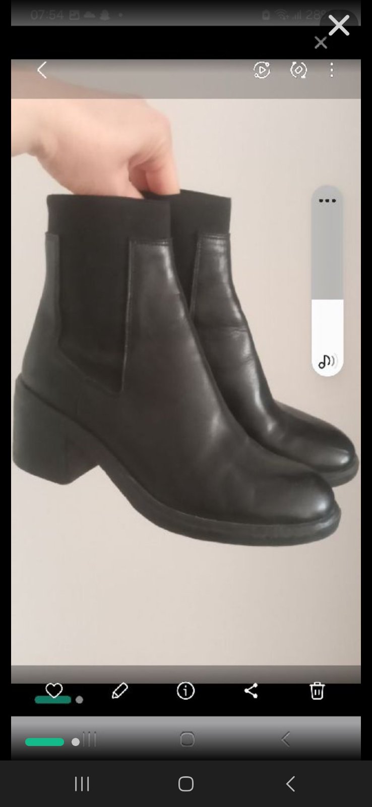 Bottines en noir cuir 