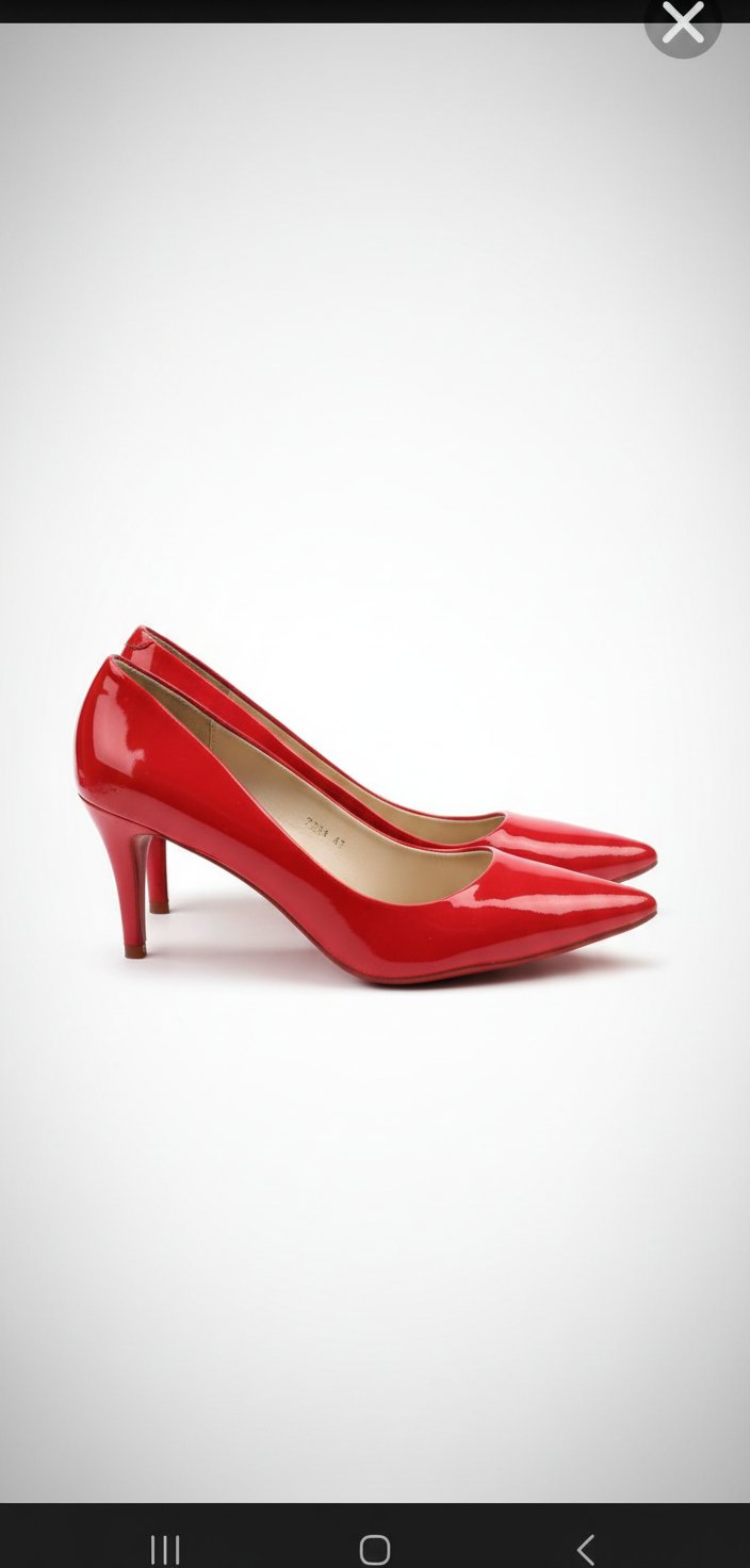 Escarpin en rouge vernis 