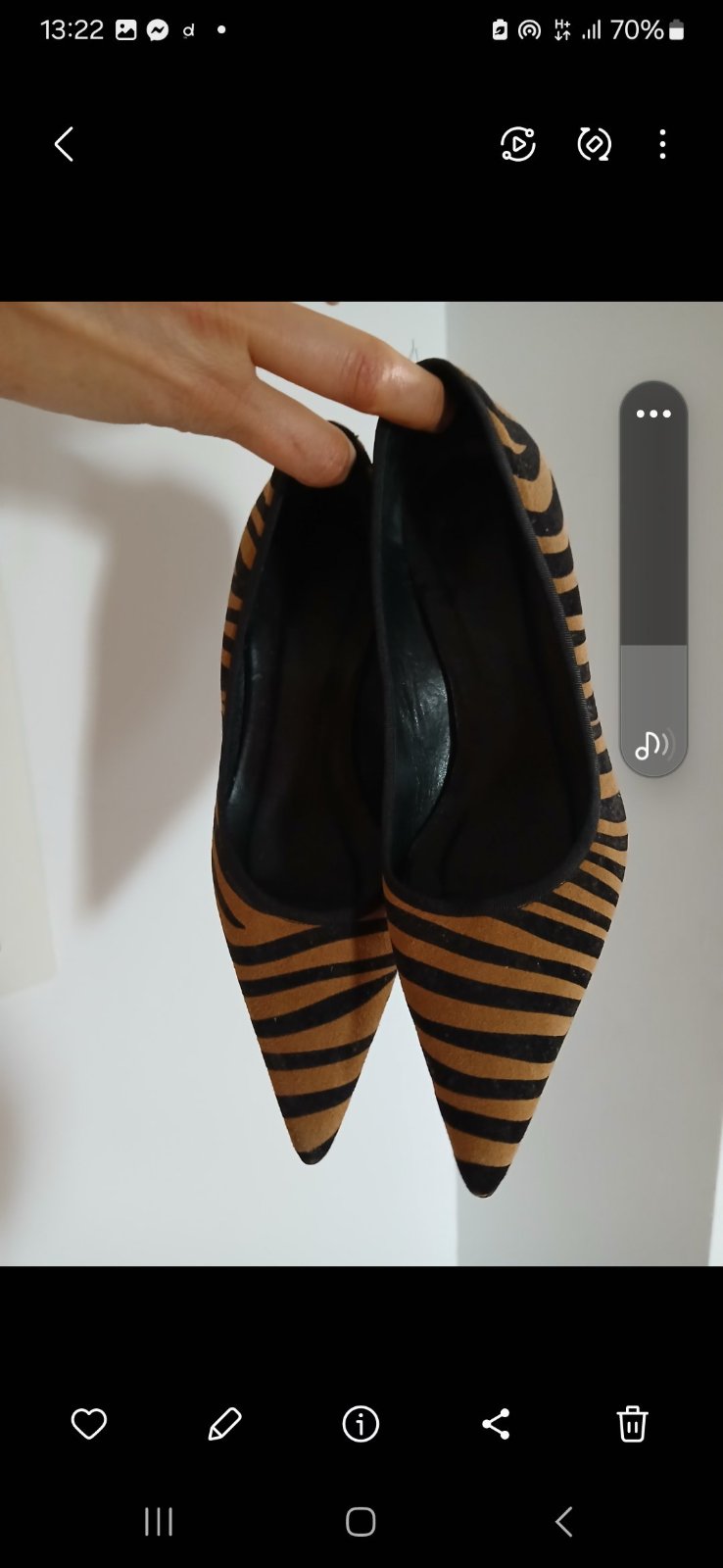 Escarpin en zebre 