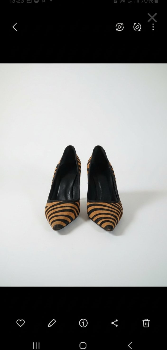 Escarpin en zebre 