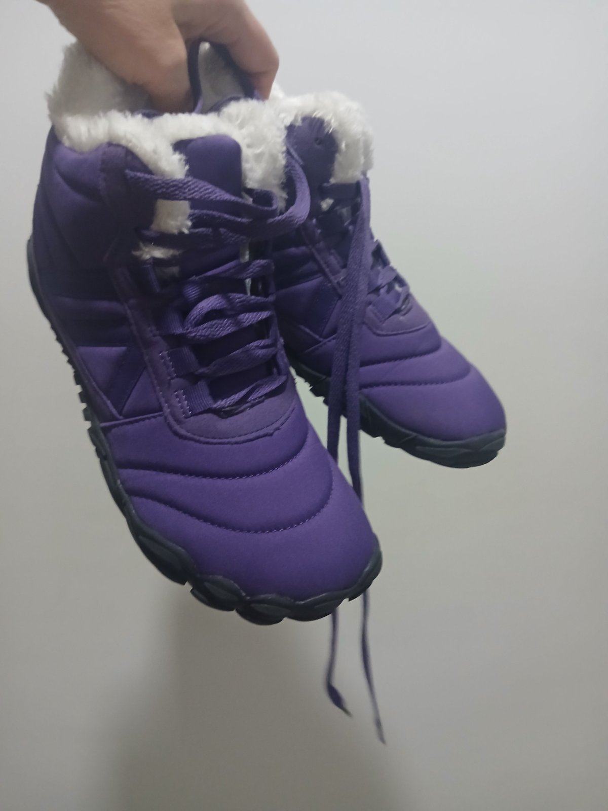 Bottines en mauve 