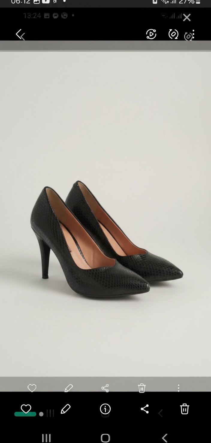 Escarpin crocco en noir