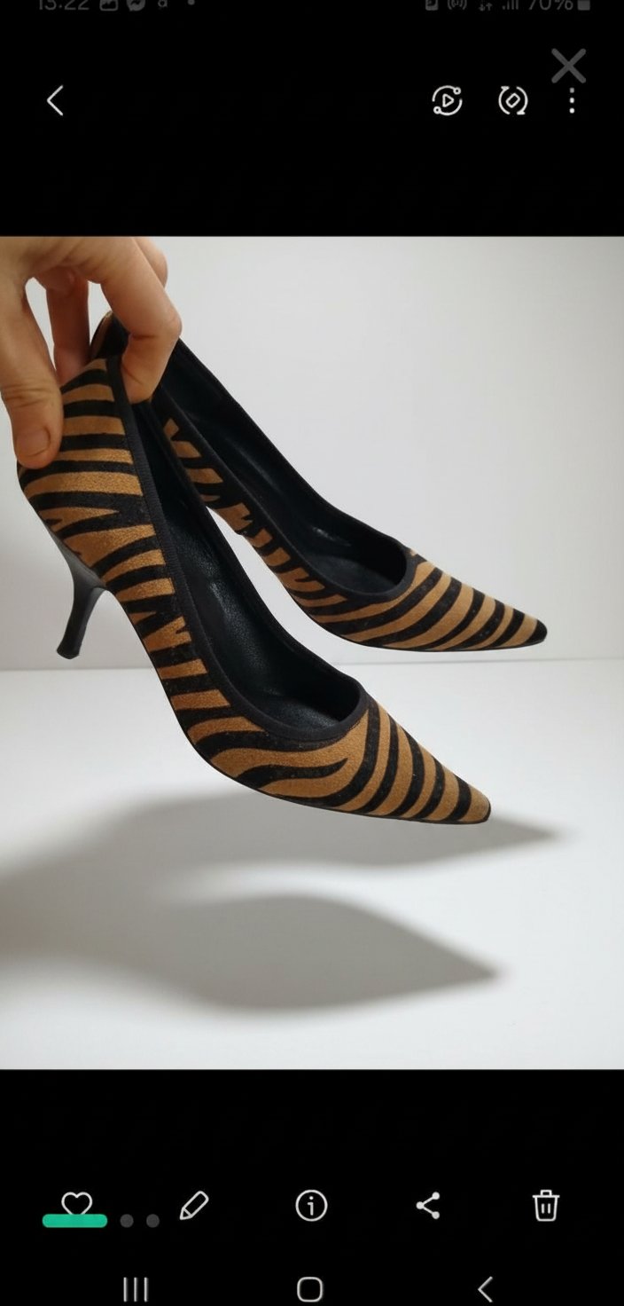 Escarpin en zebre 