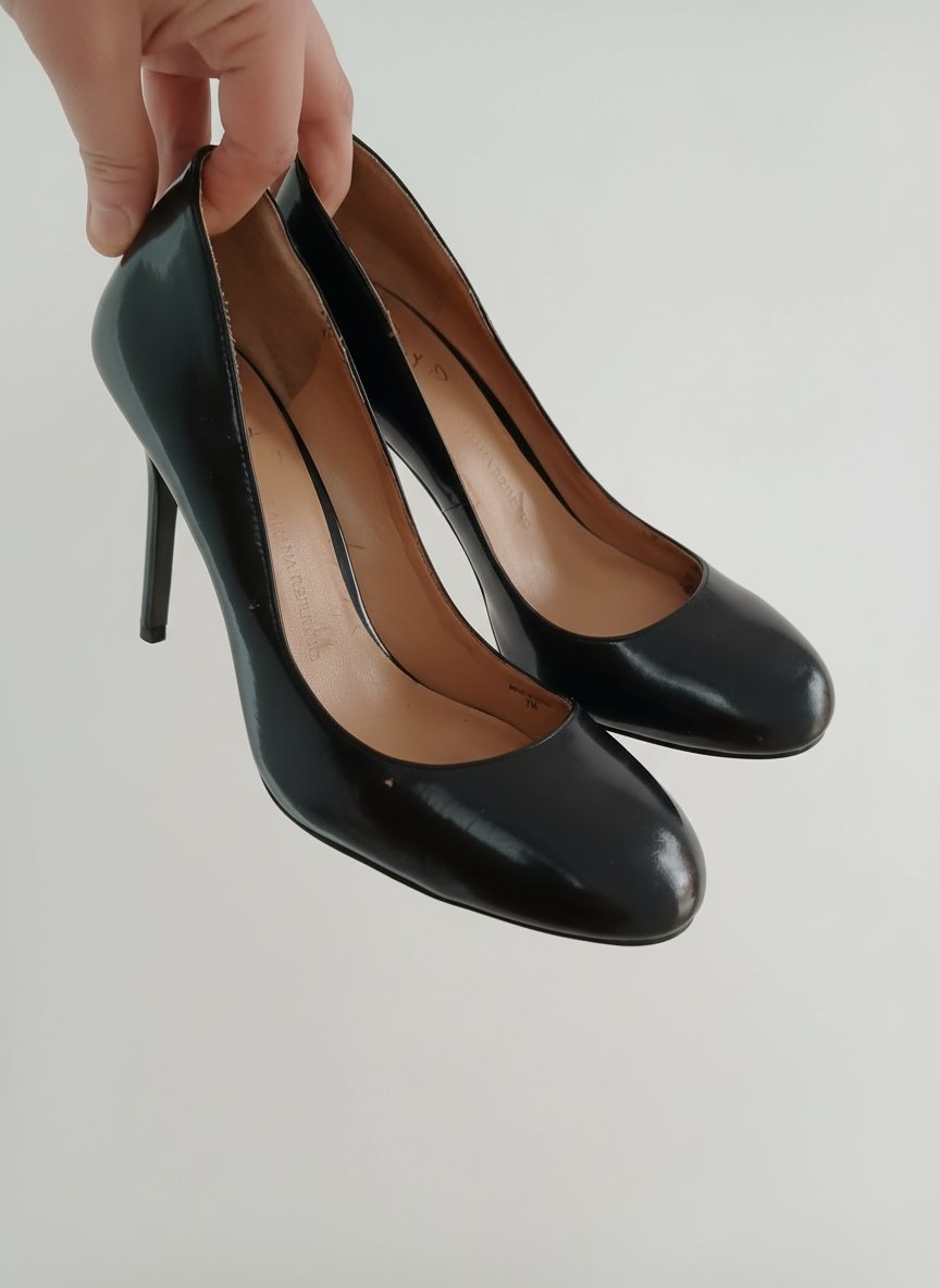 Escarpin en noir vernis 