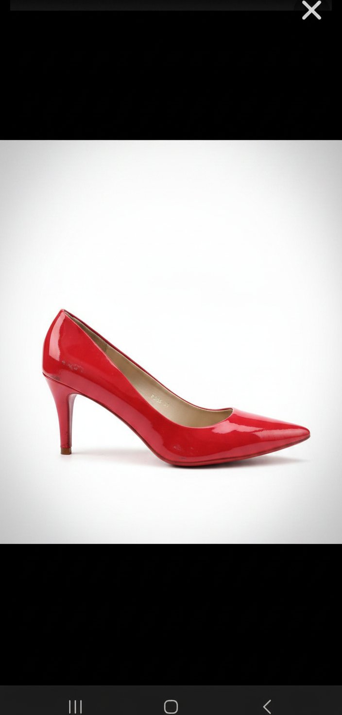 Escarpin en rouge vernis 