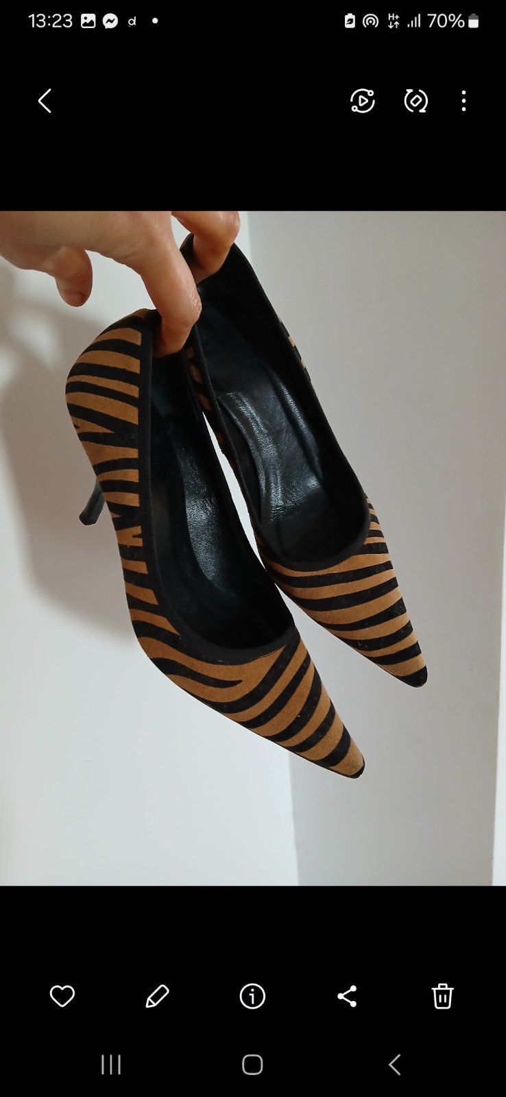 Escarpin zara en zebre 