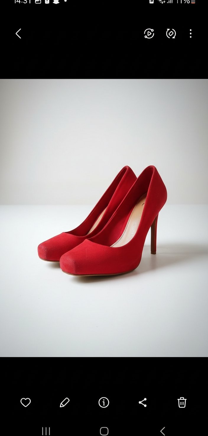 Escarpin stradivarius en rouge