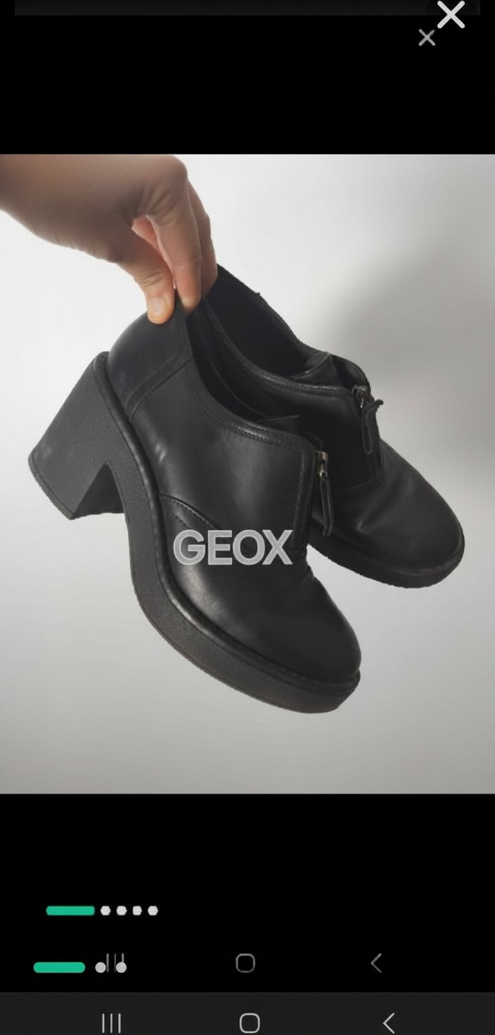 Derbies en noir de marque geox