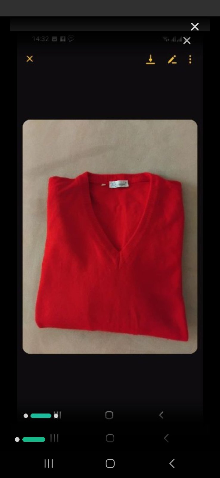 Pull en laine rouge