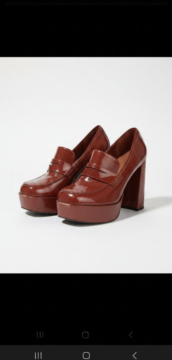 Escarpin en marron vernis 