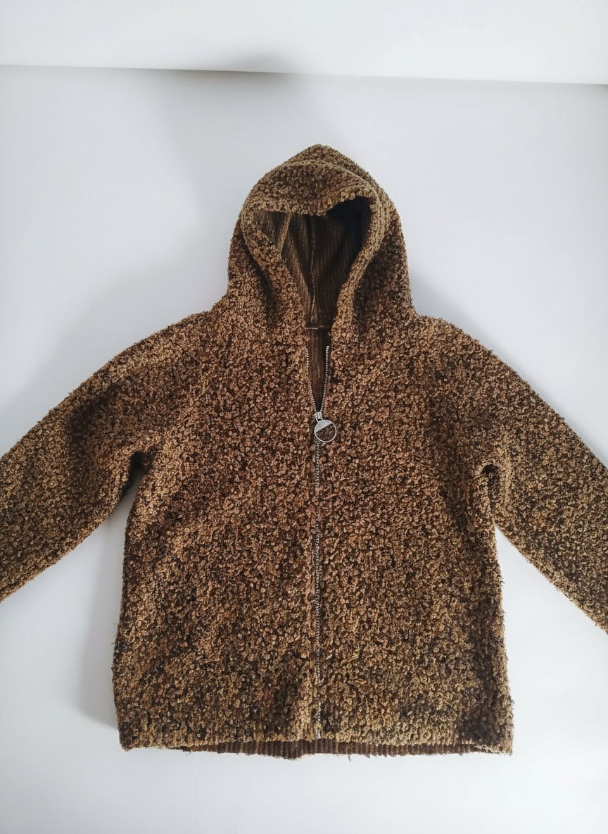 Gilet bouclette en marron 