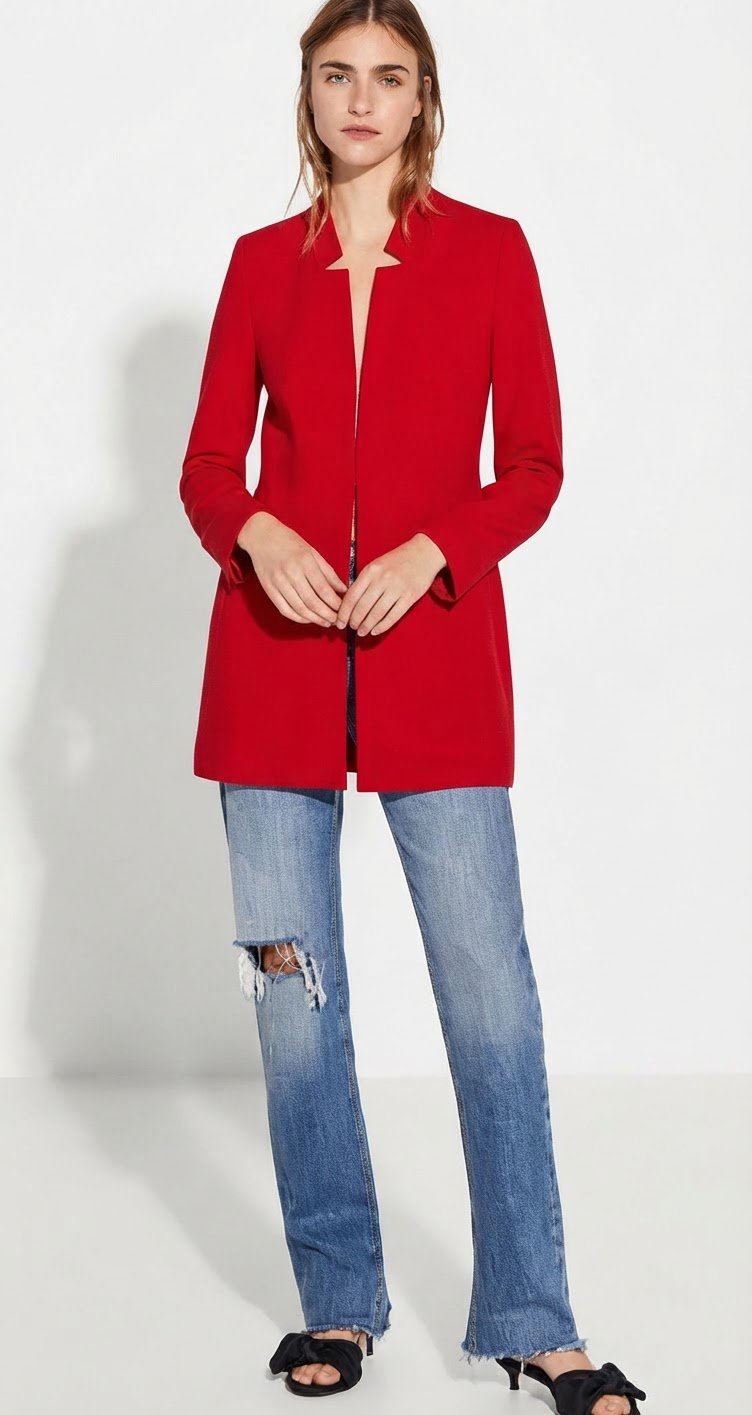 Veste longue zara