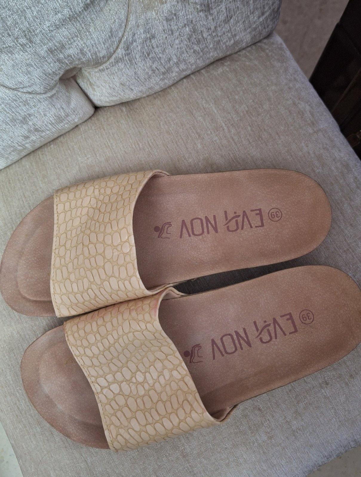 Mules beige rosé