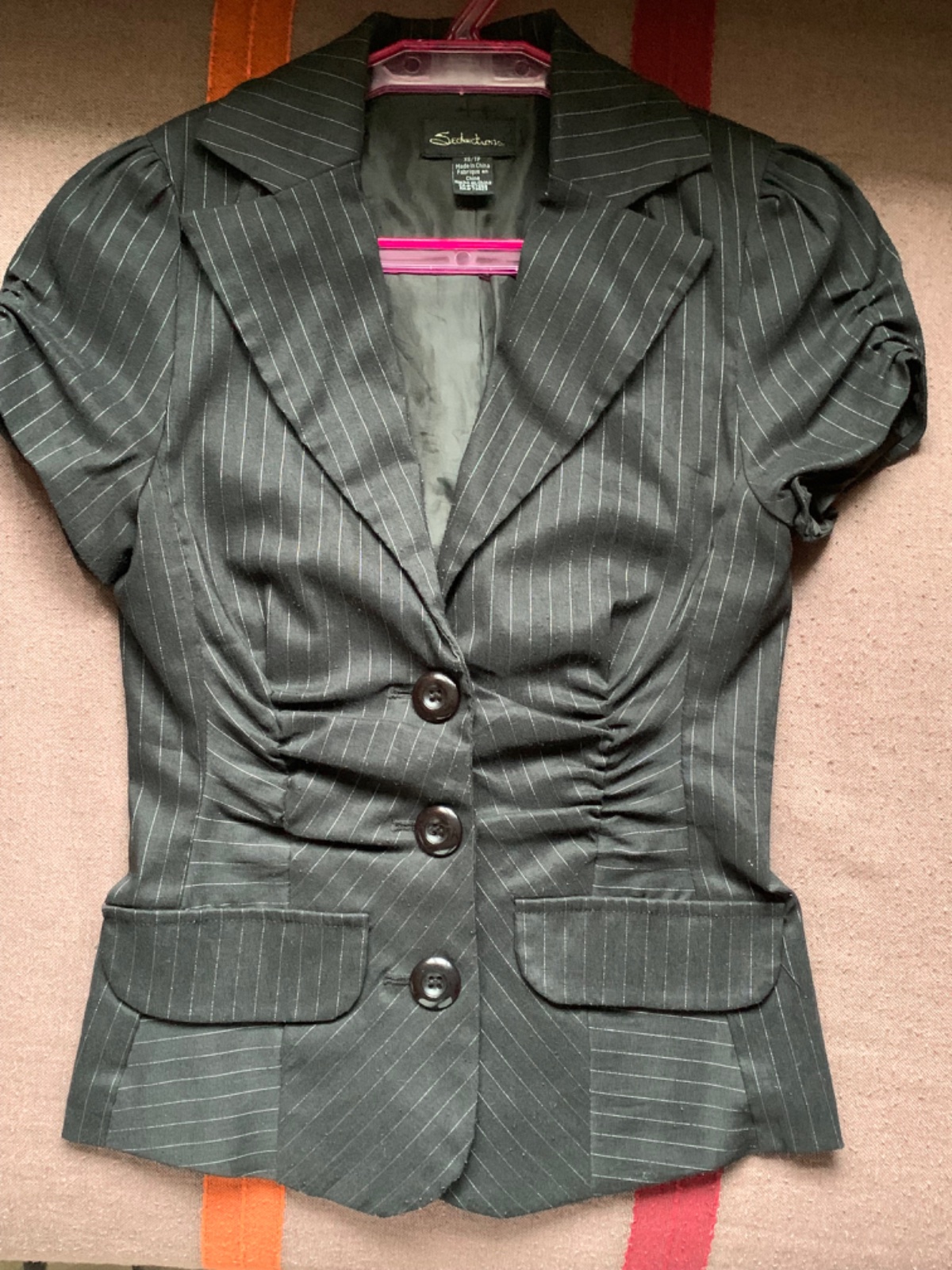 Black Pinstripe Vest